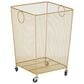 Maple and Jade Laundry Storage Cart with Ring Handles in Matte Gold, , large