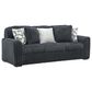 Ashley Midnight-Madness Stationary Sofa in Gunmetal, , large