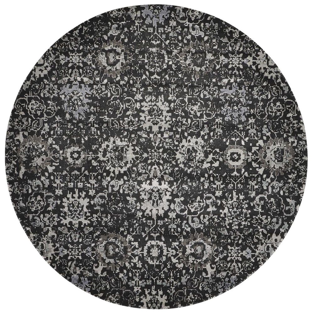 Nourison Twilight TWI13 8" Round Onyx Area Rug, , large