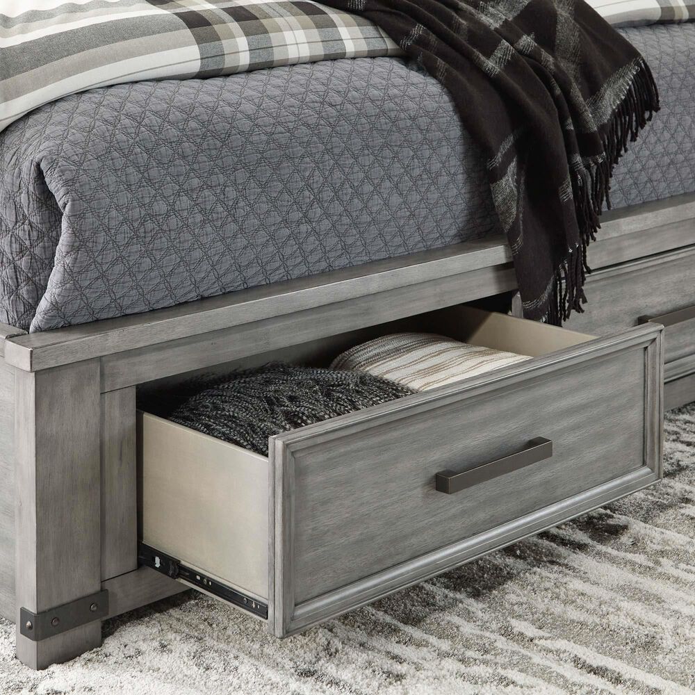 Ashley Russelyn 4 Piece King Bedroom Set in Gray, , large