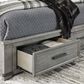Ashley Russelyn 4 Piece King Bedroom Set in Gray, , large
