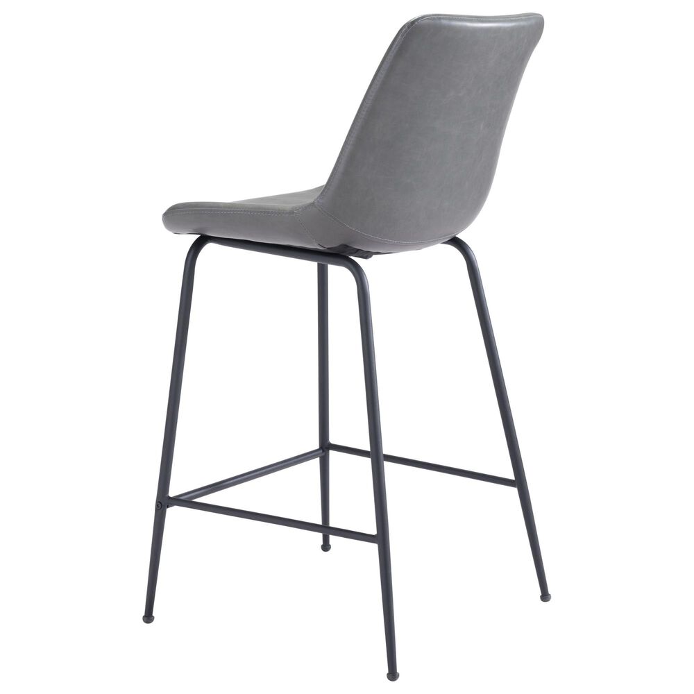 Zuo Modern Byron Counter Chair in Gray/Black, , large