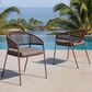 Zuo Modern Skye Outdoor Dining Chair in Brown (Set of 2), , large