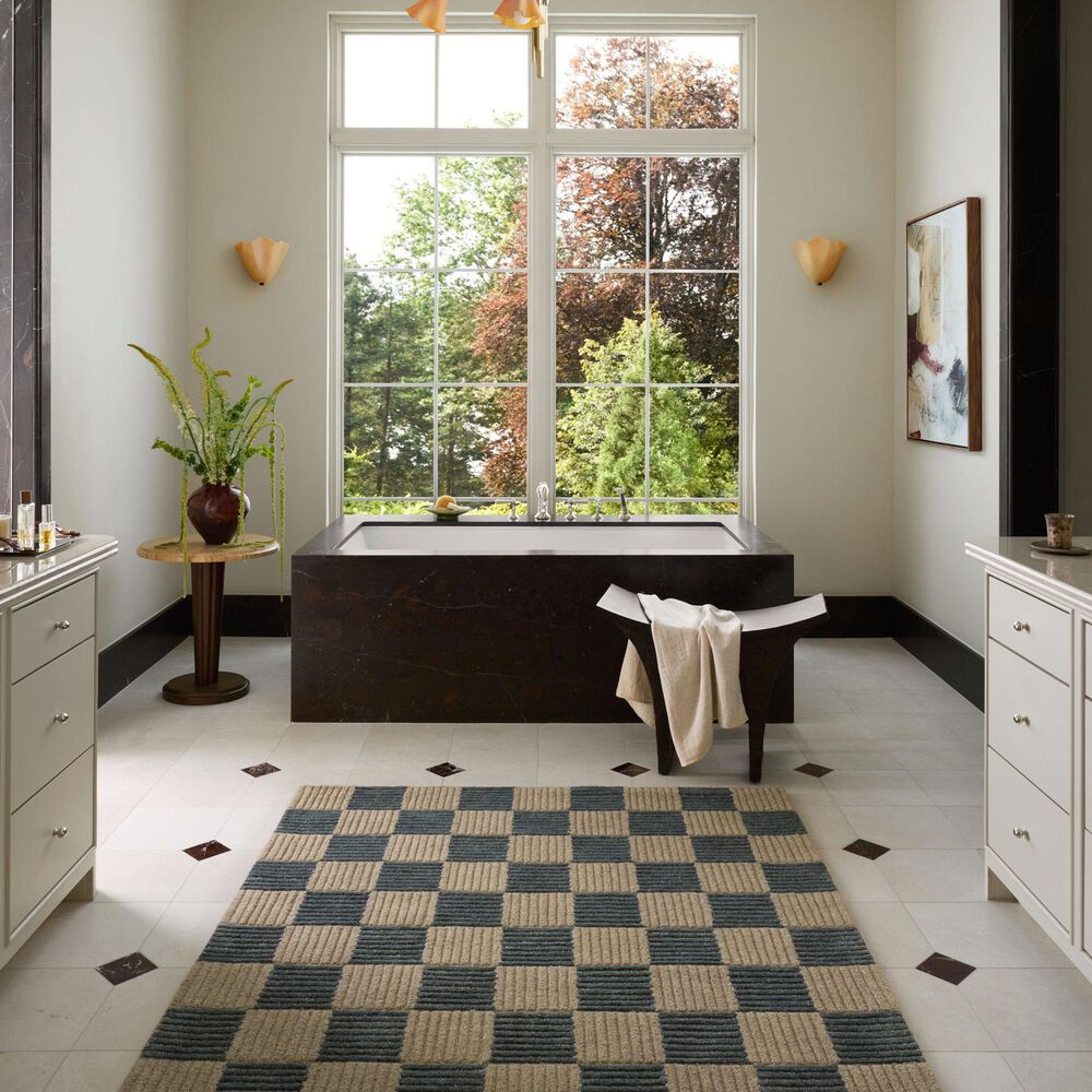 Loloi Madi Taupe and Navy 2'3" x 3'9" Area Rug, , large