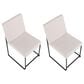 Lumisource Fuji Dining Chair with Beige Cushion in Black (Set of 2), , large
