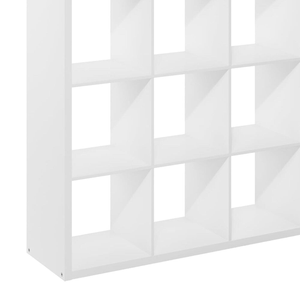 HOMLUX 16-Cube Reversible Open Back Bookshelf in White, , large