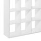 HOMLUX 16-Cube Reversible Open Back Bookshelf in White, , large
