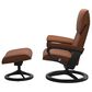 Stressless Admiral Medium Leather Chair and Ottoman Set in New Cognac, , large