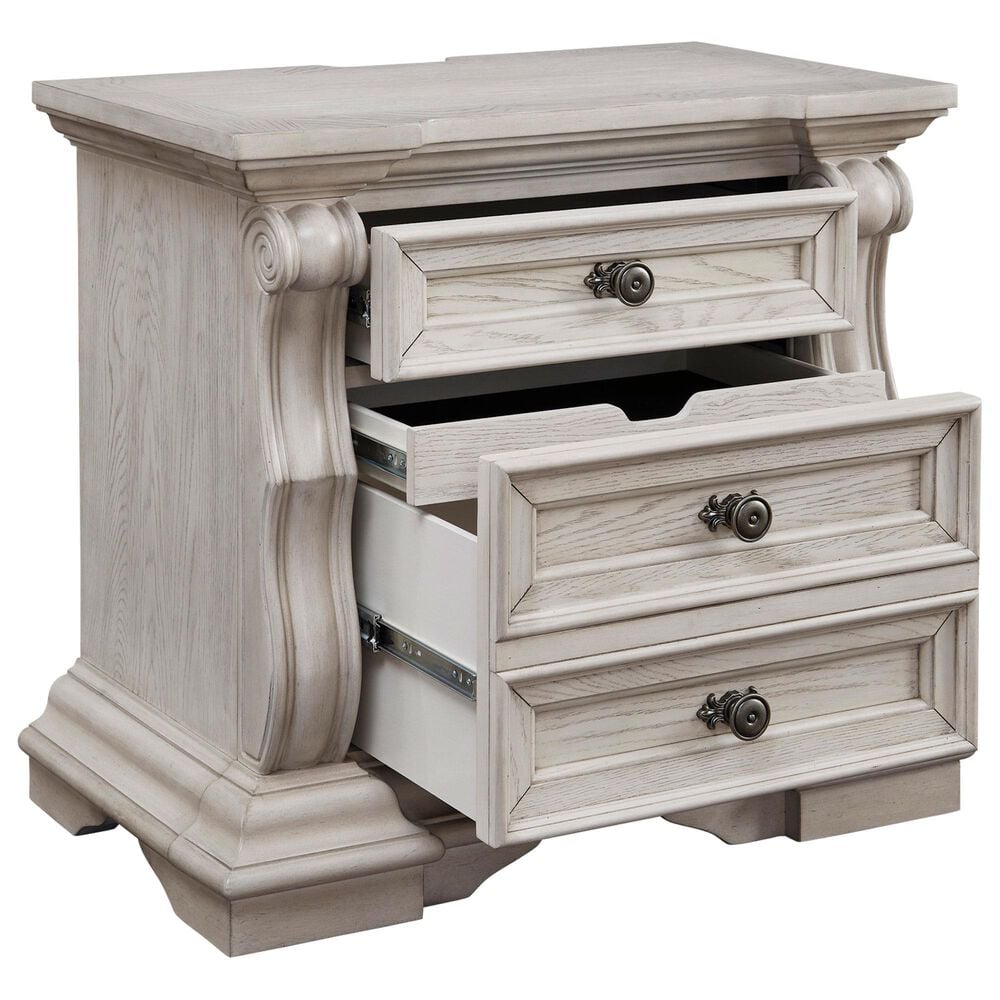 Ashley Bruchandi 3-Drawer Nightstand in Antique White, , large