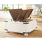 Ashley Wystfield Lift Top Cocktail Table in Vintage White and Warm Brown, , large
