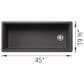 Blanco Inteos 45" Undermount Single Bowl Kitchen Sink in Cinder, , large