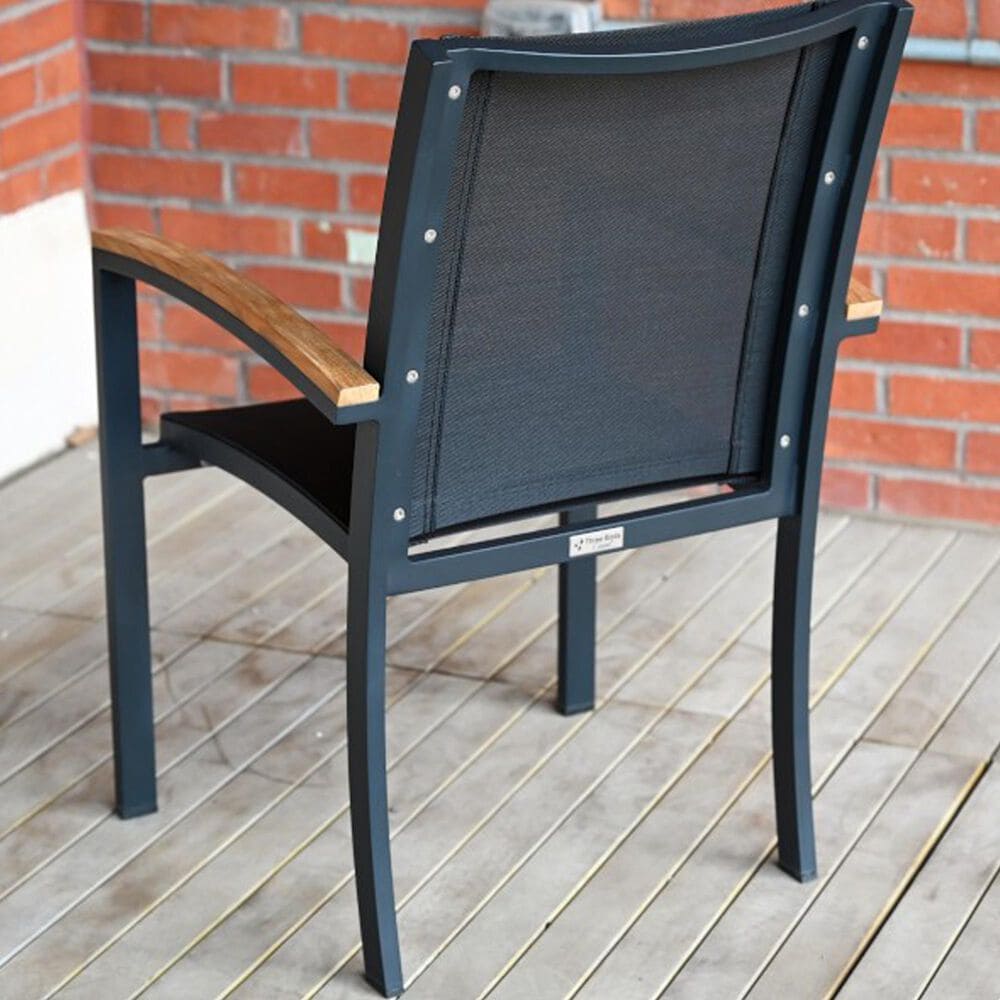 Three Birds Casual SoHo and Tribeca 5-Piece Patio Dining Set in Black, , large