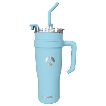 Hydroglacier 40 Oz Tumbler Bottle with Bent Straw in Light Blue, , large