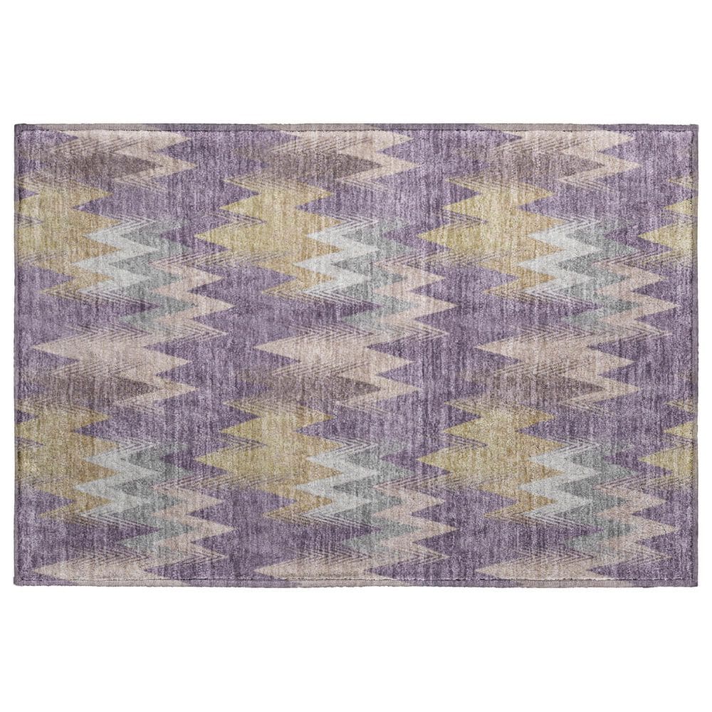 Dalyn Rug Company Soft Essentials Chevron Plum 2"6" x 3"10" Area Rug, , large