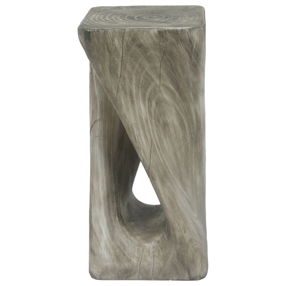Hearth and Haven Outdoor End Table with Twist Design in Grey, , large