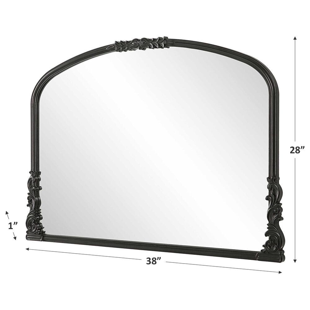 Uttermost Wall Mirror in Satin Black and Light Gray, , large