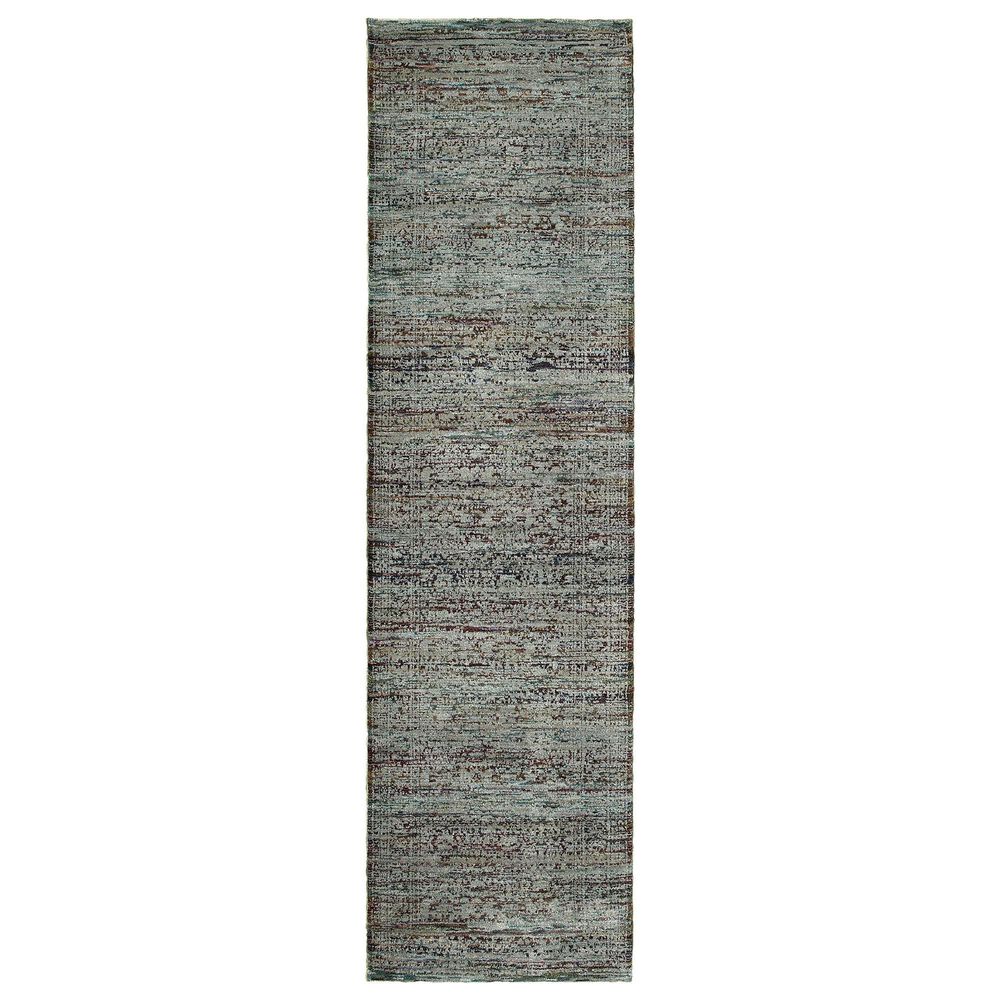 Oriental Weavers Andorra 7127A 2&#39;3&quot; x 8&#39; Blue Runner, , large