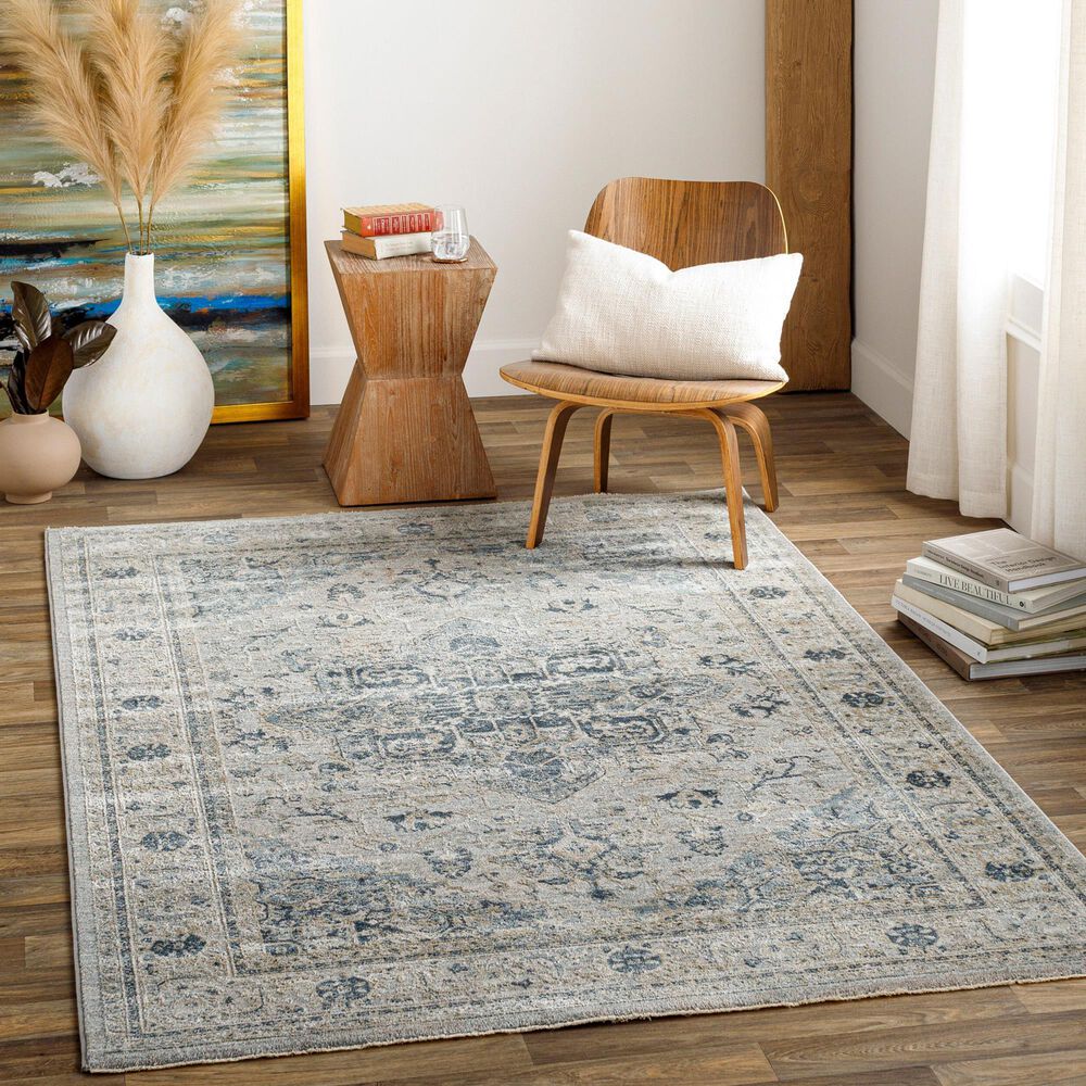 Surya Brunswick 6&#39;7&quot; x 9&#39;6&quot; Dusty Sage, Taupe, Light Gray, White, Pale Blue, Olive, Teal and Light Sage Area Rug, , large