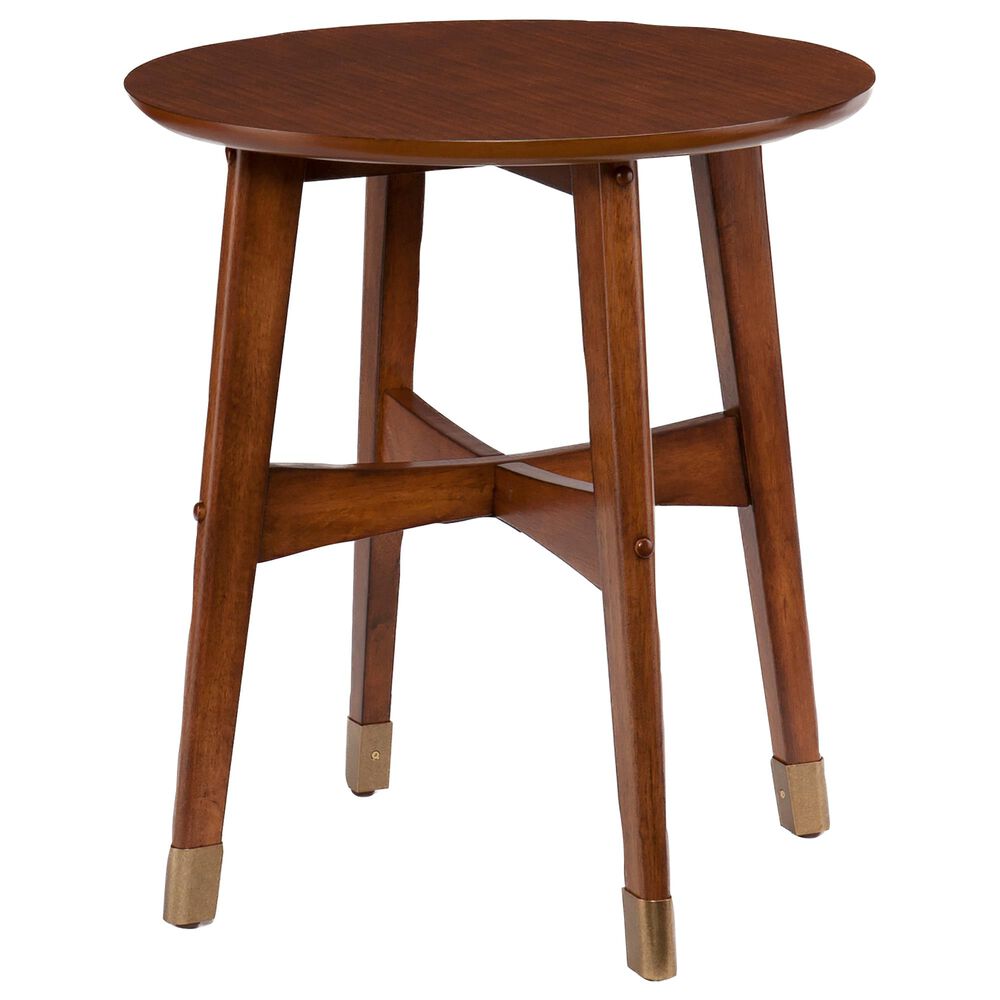 Southern Enterprises Rhoda End Table in Dark Sienna, , large