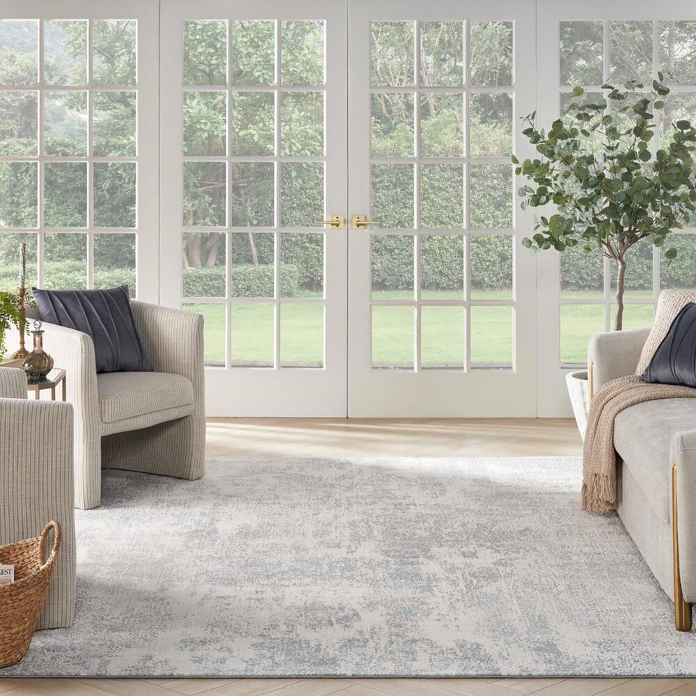 Nourison Exhale 7&#39;10&quot; x 9&#39;10&quot; Light Grey Area Rug, , large