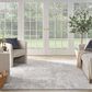Nourison Exhale 7"10" x 9"10" Light Grey Area Rug, , large