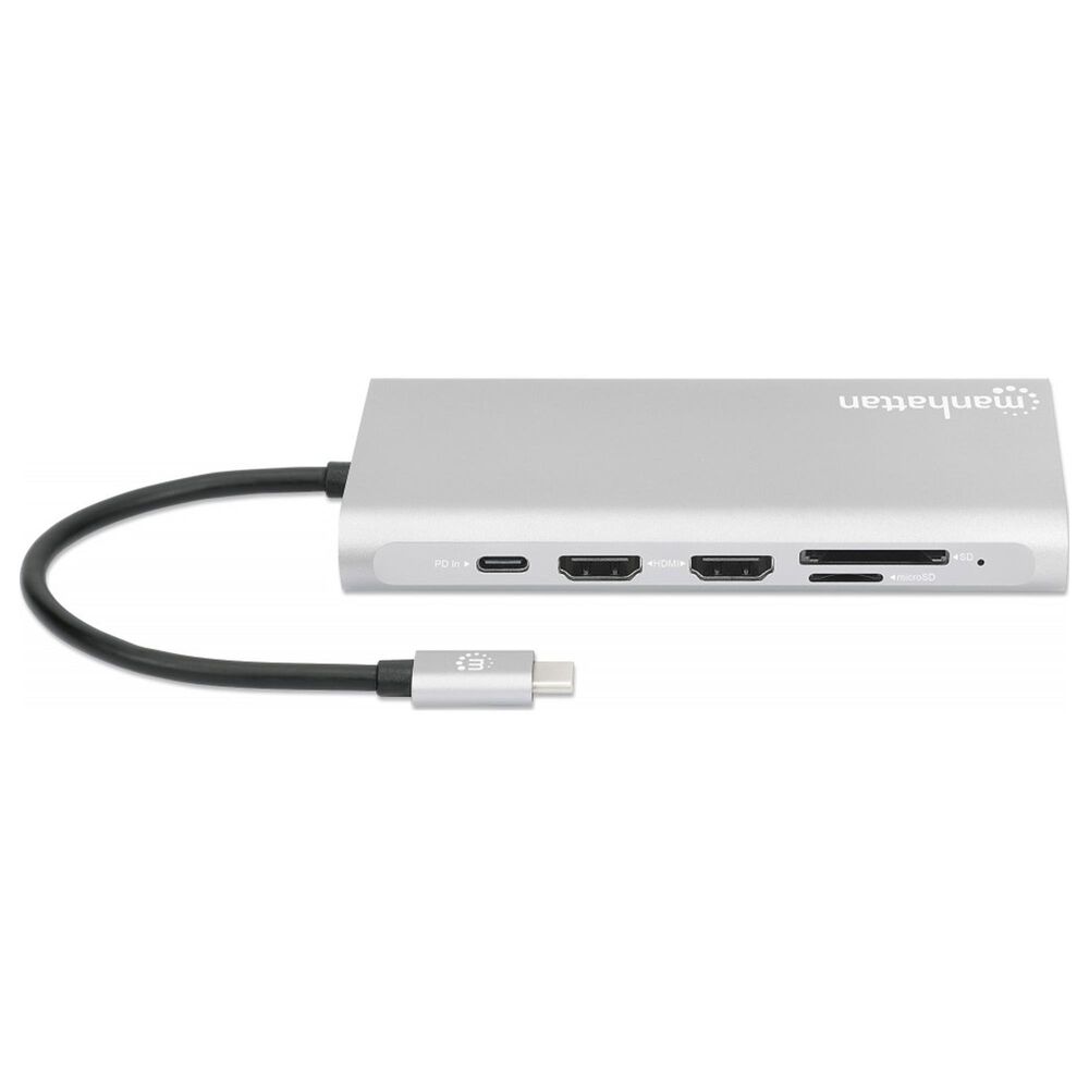 Manhattan 12-1 Triple HDMI  USB-C Docking Station, , large