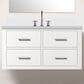 Lexora Home Castor 36" Single Bathroom Vanity in White with 2 cm White Cultured Marble Top and Rectangular Sink, , large
