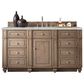James Martin Vanities Bristol 60" Single Bathroom Vanity in Whitewashed Walnut with 3 cm Victorian Silver Quartz Top and Rectangular Sink, , large