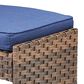 Hearth and Haven Patio Wicker Ottoman with Open Base Design in Blue (Set of 2), , large