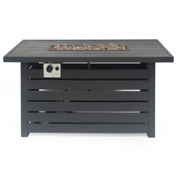 Noble House Winder Rectangular Patio 30000 BTU Fire Pit in Matte Black, , large