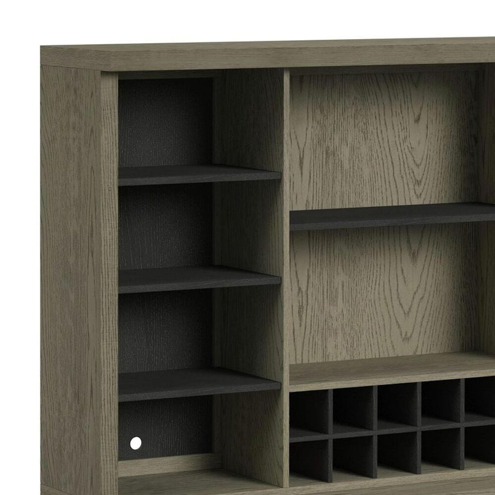 Mayberry Hill Jemma 2-Piece Buffet with Hutch in Grey and Dark Espresso, , large