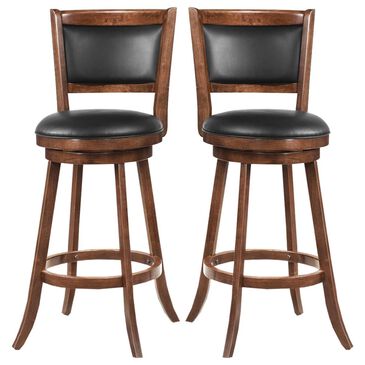 Pacific Landing 29" Swivel Barstool in Dark Espresso - Set of 2, , large