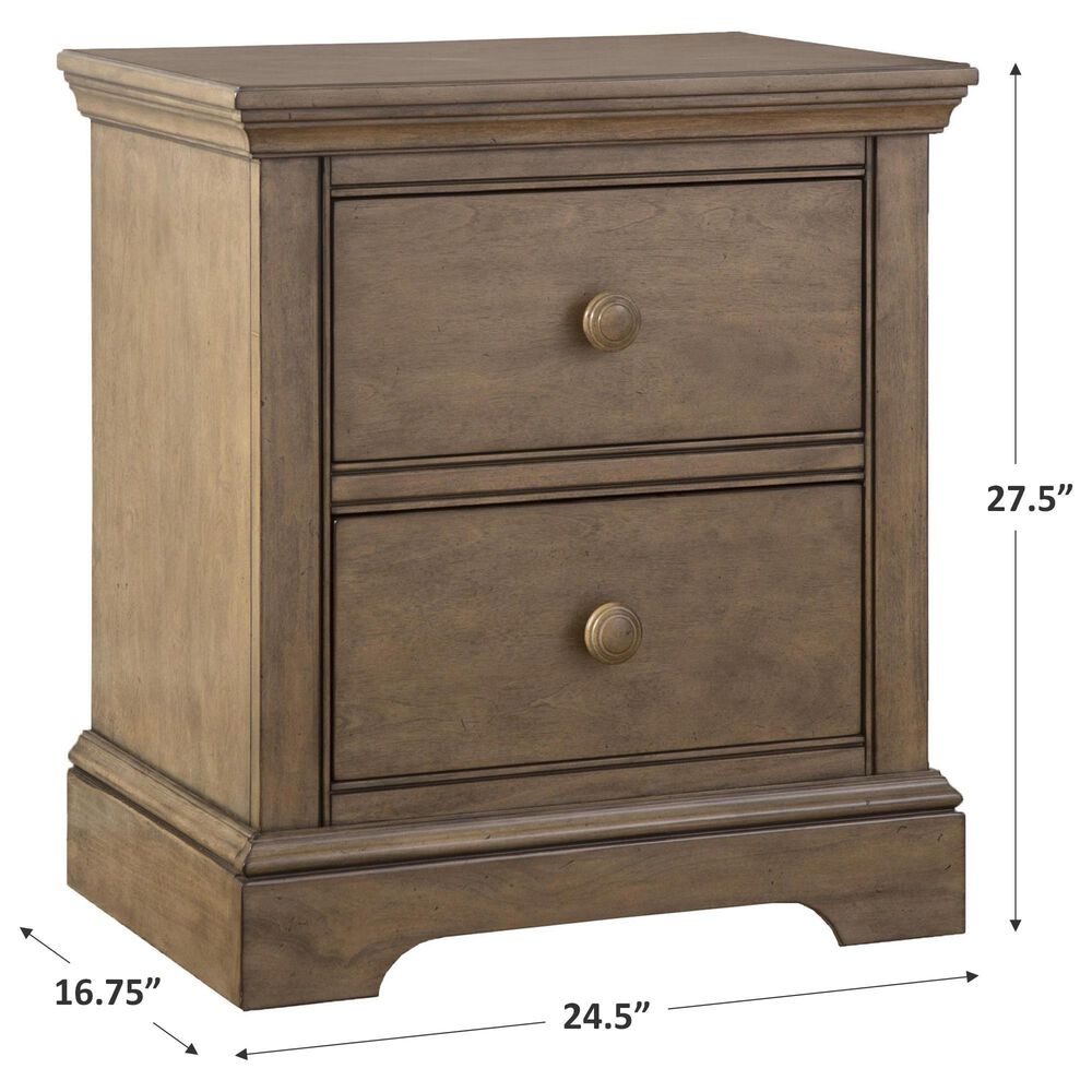 Eastern Shore Hanley 2-Drawer Nightstand in Cashew, , large