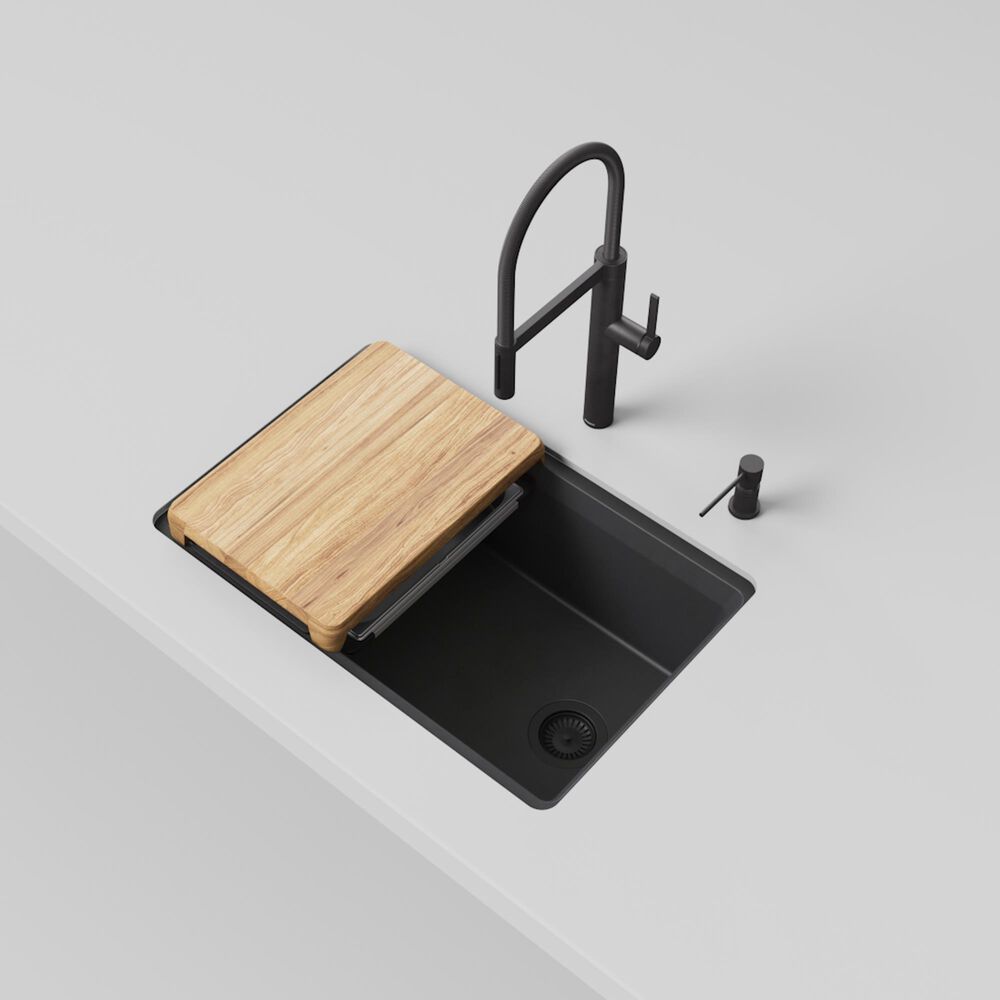 Blanco Inteos 30&quot; Undermount Single Bowl Kitchen Sink in Coal Black, , large