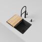 Blanco Inteos 30" Undermount Single Bowl Kitchen Sink in Coal Black, , large