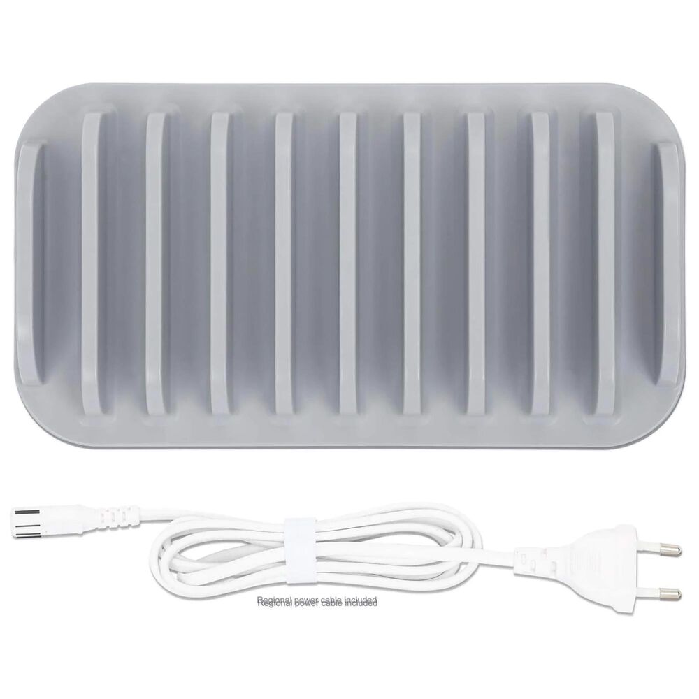 Manhattan 10-Port USB Charging Station in White and Gray, , large