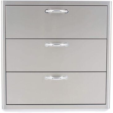 Blaze 30" W Triple Access Drawers in Stainless Steel, , large