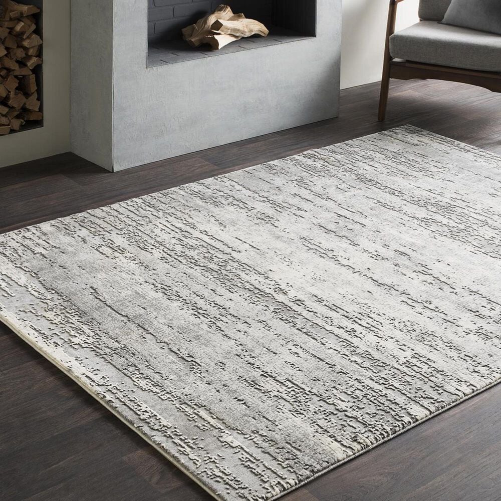 Surya Tibetan TBT-2305 7"10" x 10"3" Taupe, Gray and Charcoal Area Rug, , large