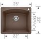 Blanco Diamond 25" Single Bowl Dual Mount Kitchen Sink in Cafe, , large