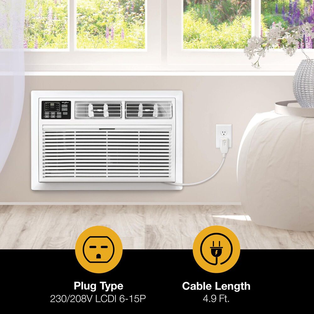 Whirlpool 14000 BTU Electronic Through the Wall Air Conditioner in White, , large