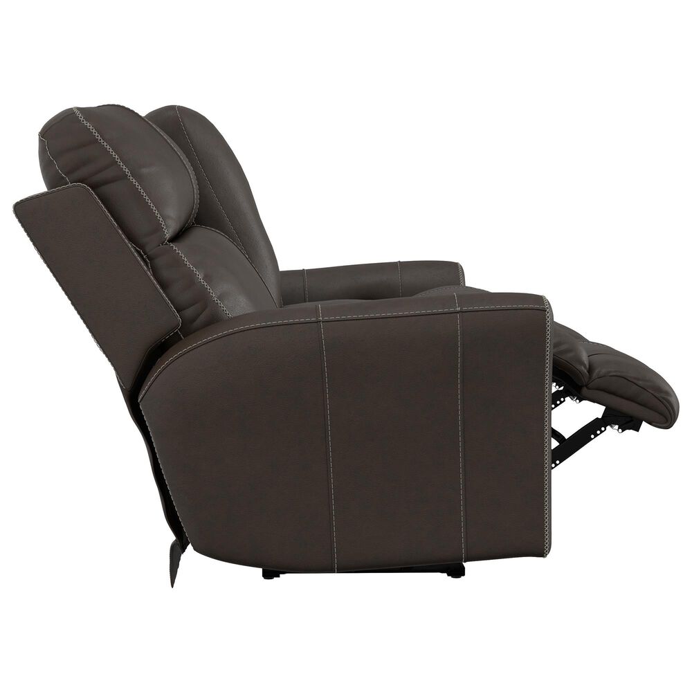Catnapper Fredda Power Reclining Console Loveseat with Power Headrests in Coffee, , large