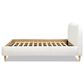 Jennifer Taylor Home Roman Queen Platform Bed with Ivory White Upholstered in Natural Whitewashed, , large