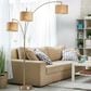 Adesso Bowery 3-Arm Arc Lamp and Shades in Antique Brass, , large