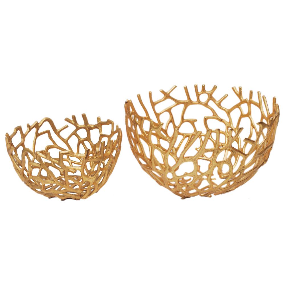 Moe's Home Collection Nest Bowls in Gold (Set of 2), , large