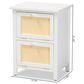 Baxton Studio Sariah 2-Door End Table in White and Beige, , large
