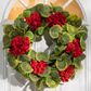 The Gerson Company 24" Geranium Twig Wreath in Green and Red, , large