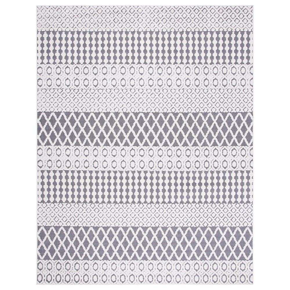 Safavieh Cabana CBN652A 9" x 12" Ivory and Grey Area Performance Rug, , large