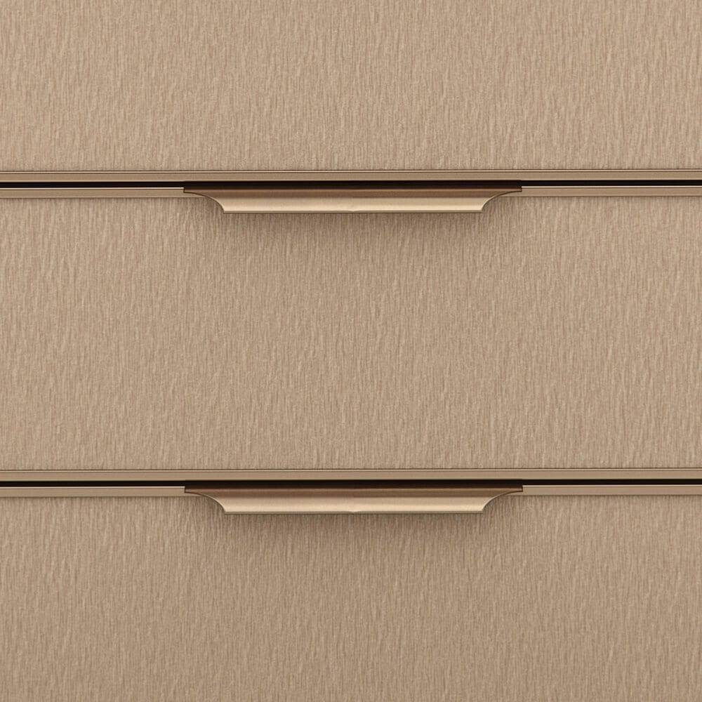 Schnadig Triple Wrap 3-Drawer Nightstand in Dark Chocolate and Champagne Gold, , large