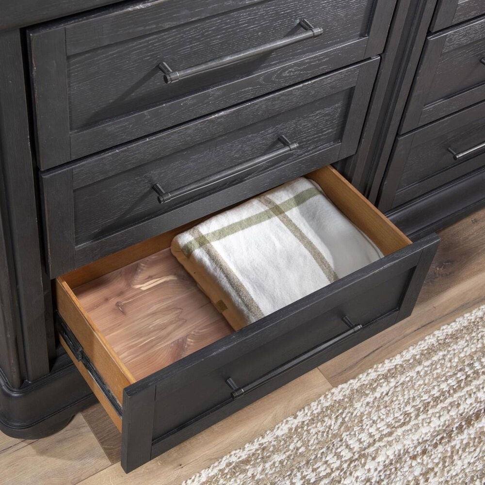 Legacy Classic Vintage Market 6-Drawer Dresser in Kettle Black with AC Outlets and USB Ports, , large