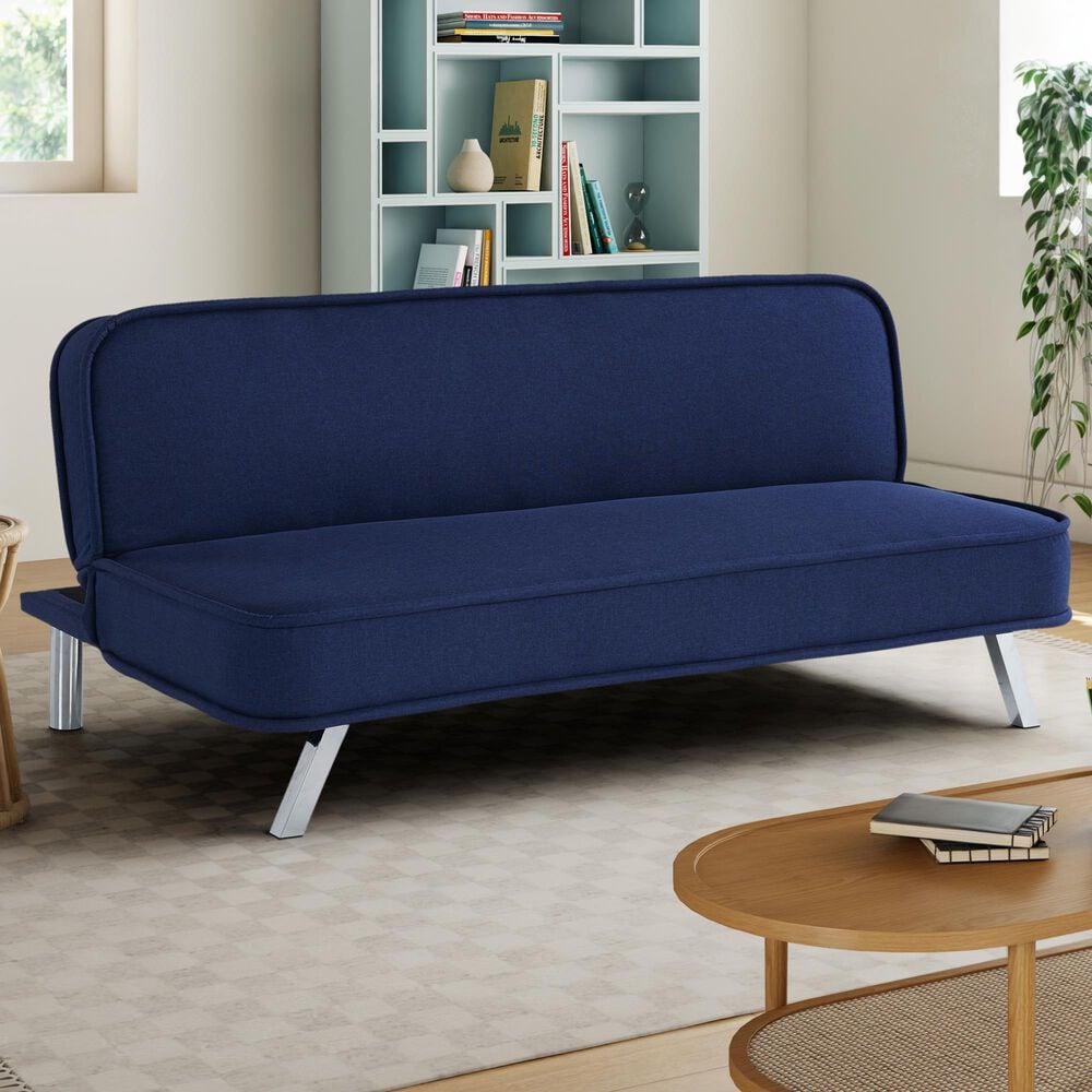 Lifestyle Solutions Toni Convertible Sofa in Navy, , large